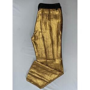 Mr Turk Lightweight Metallic Gold Flat Front Chino Pants. Men's Actual 34X28 EUC